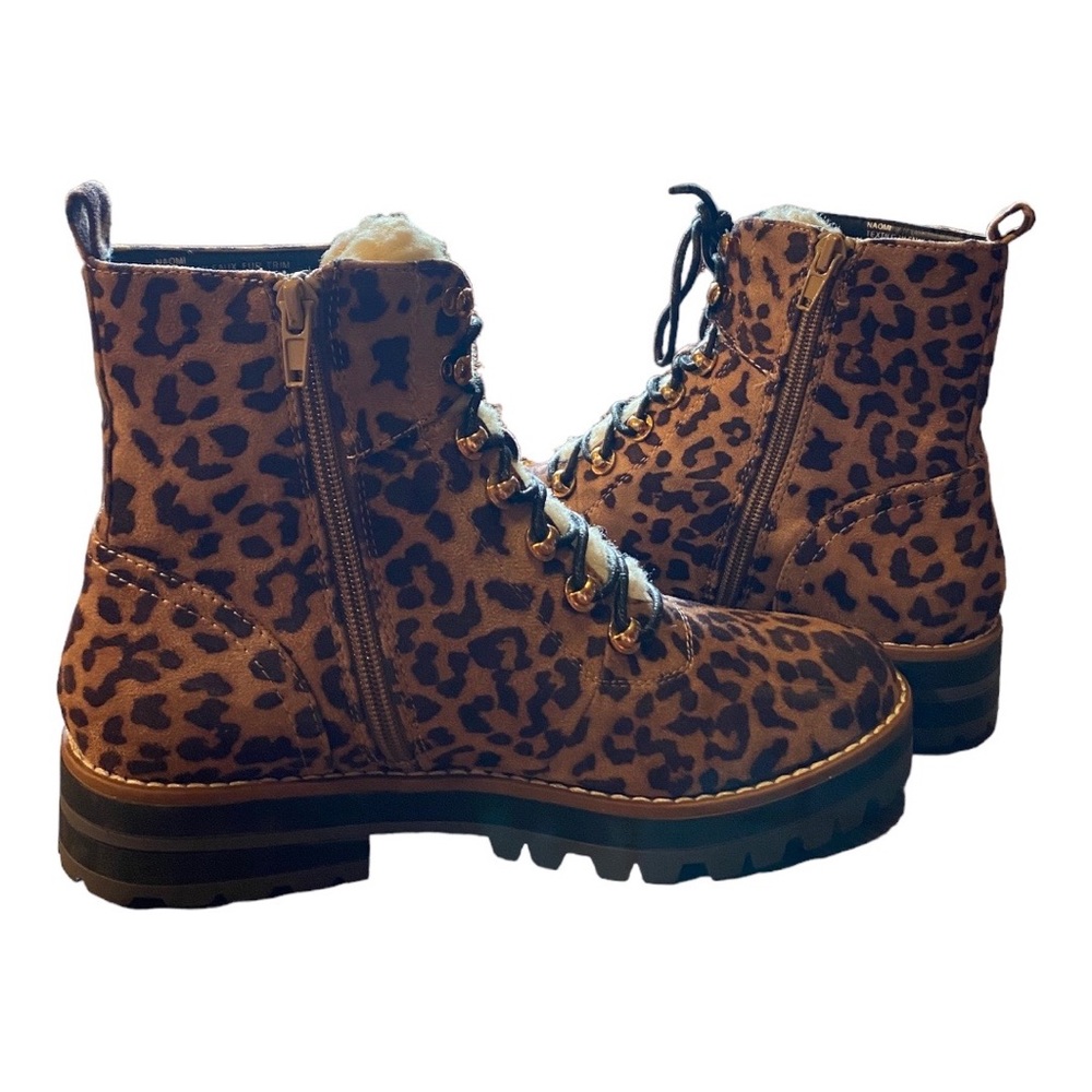 Crown and Ivy Naomi Leopard Hiking Boots